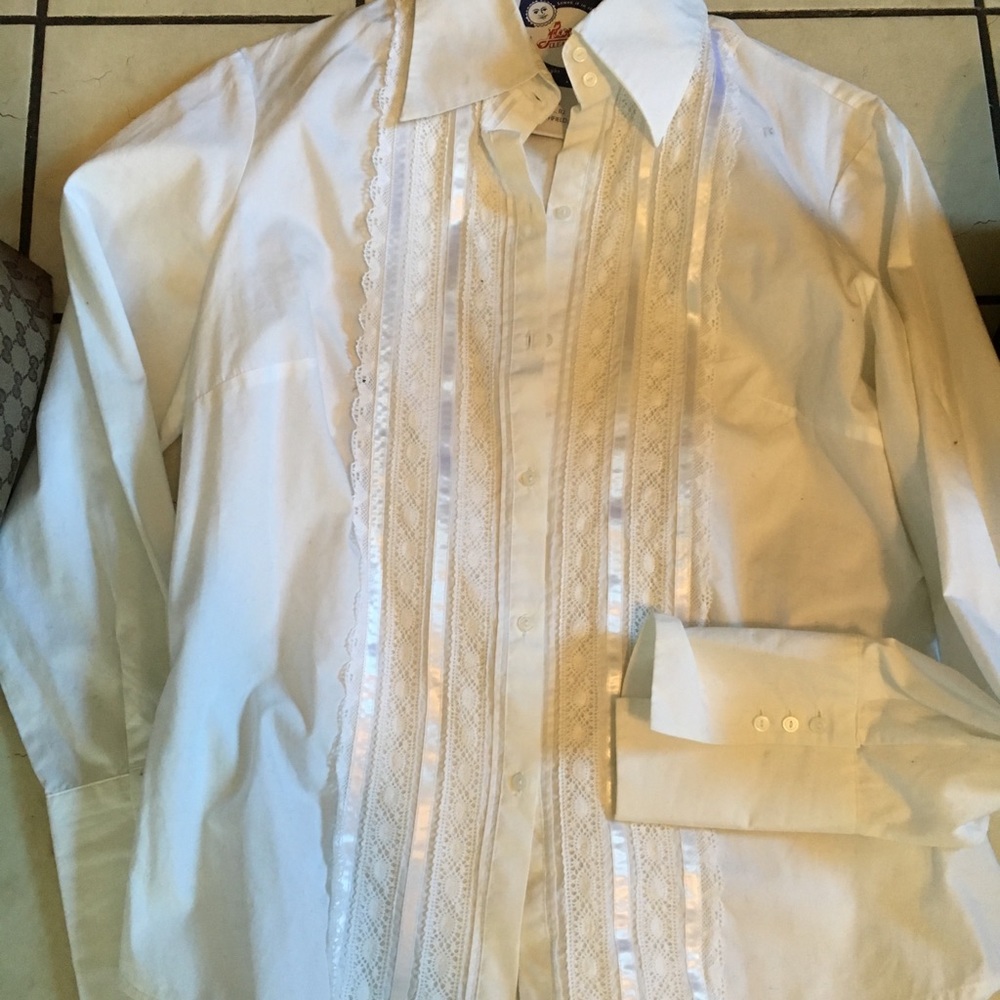 Cute ribboned and laced blouse